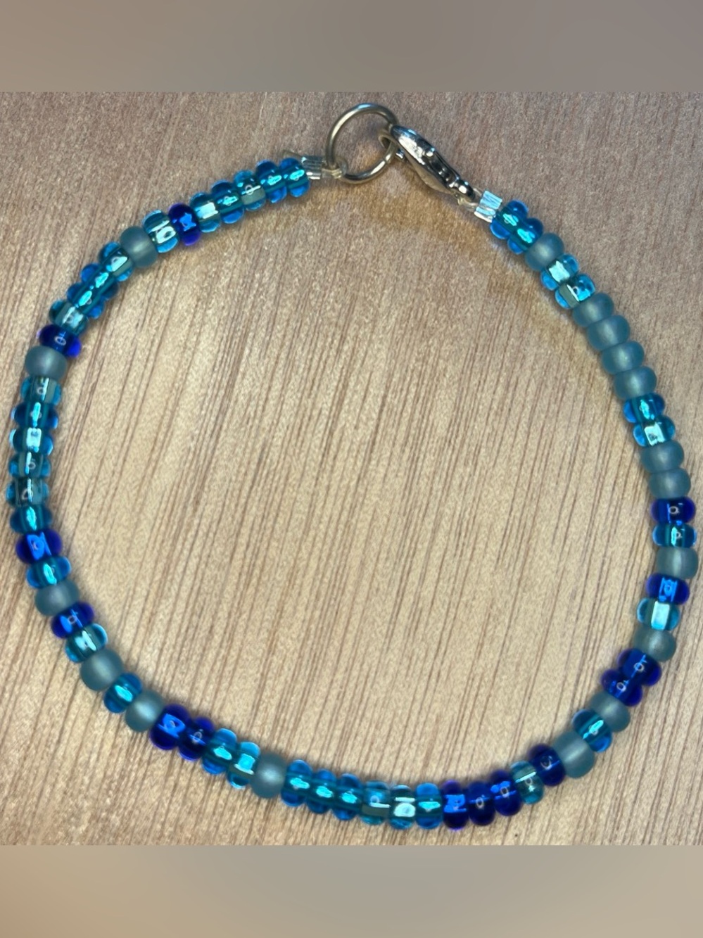 Handmade Blue Beaded Bracelet - Elegant Women's Jewelry